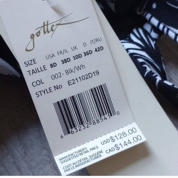 Gottex black and white tropical one piece swimsuit - Picture 6 of 13